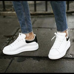SALE! Alexander McQueen White Leather Sneakers